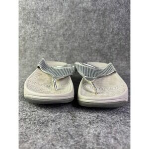 TheraShoe Thong Sandals Womens 7 Silver Sequin Therapeutic Comfort Flip Flops
